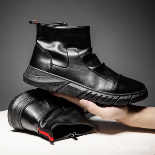 Nuevo Formal negro zapatos de cuero para los hombres Kasut Kulit Formal zapatos de los hombres vestido botas zapatos Formal lado cremallera negocios Oxfords
