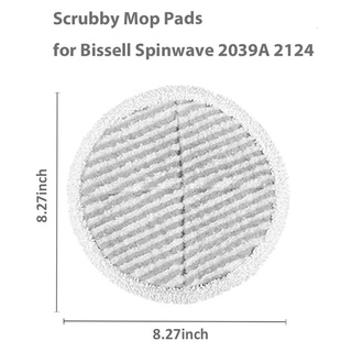 6 almohadillas para bissell 2124/2039a con fregona cubierta de tela de microfibra (3)