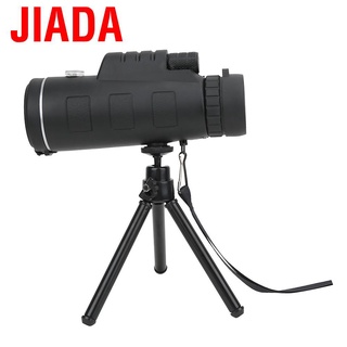 Jiada monocular telescopio 40x60 monotubo verde lente de película para monocular impermeable de alta definición