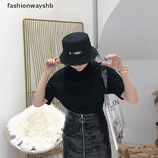 [Fashionwayshb] Moda Mujeres Hombres Unisex Transpirable Bordado Algodón Cubo Sombrero Sol Gorra [Caliente] (1)