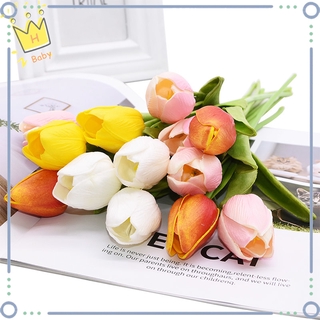 Tulipán Flor Artificial Real Toque ramo De Flores Falsas Para decoración De bodas Flores hogareña decoración