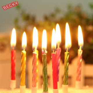 Velas Para fiestas De cumpleaños Para pasteles De Macaron Safe Flames decoración De cumpleaños C-Brful Flame Vela reacendiendo_BECKY (1)