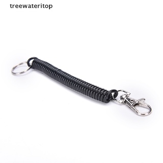 (hotsale) 2 Tactical Retractable Plastic Spring Elastic Rope Securit Gear Tool Hiking Camping Keychain {bigsale}