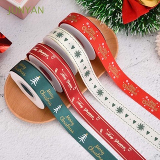 Junyan Art costura feliz navidad envoltura decoración del hogar regalo embalaje cinta de navidad bronceadora cinta