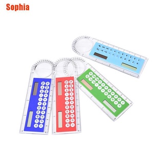 [Sophia] Mini calculadora de energía Solar 3 en 10 cm de largo lupa con función regla,