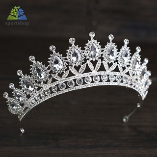 Nuevo plata accesorios para el cabello reina princesa novia Tiaras corona diamantes de imitación boda mujeres joyería de pelo