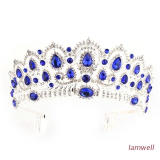 iam tiara coronas para las mujeres vintage cristal rhinestone desfile princesa coronas con peine barroco boda novia tiaras accesorios de pelo