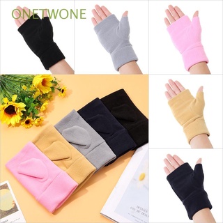 Onetwone guantes de medio dedo para hombre y mujer/pantalla táctil de invierno a prueba de viento/guantes sin dedos/Multicolor