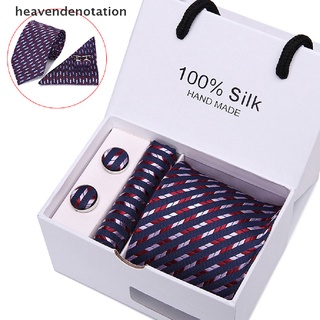 [heavendenotation] 5x/set hombres corbata corbata hanky gemelos conjuntos formal boda negocios fiesta regalo