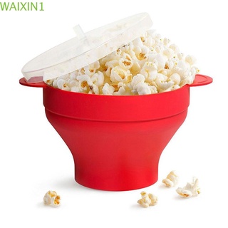 TEAKK New Silicone Popcorn Bowl Gadget Microwave Popcorn Maker Popcorn Popper Maker Container Bucket Healthy Cooking Home Kitchen Foldable