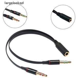 *largelookqd* 3.5Plug 1 female to 2 male Y splitter earphone audio cables headphone transducer hot sell