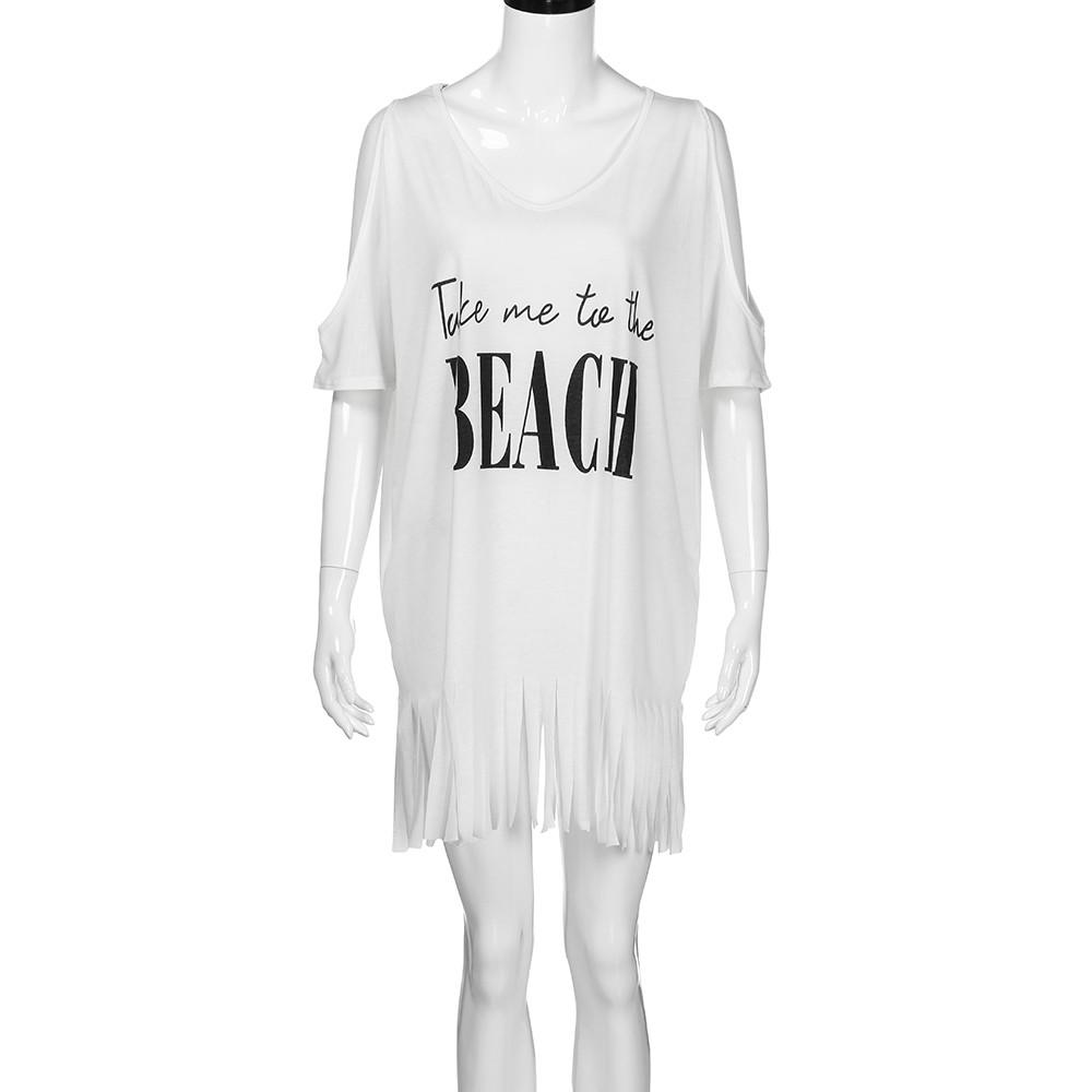 mujer borla letras impresión baggy trajes de baño bikini encubrimientos vestido de playa (4)