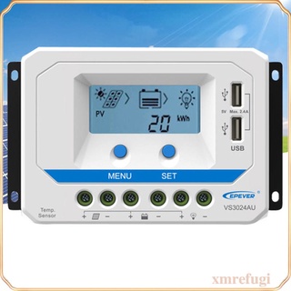 Controlador De Carga Solar Inteligente 30A 12V 24V Panel Regulador PWM