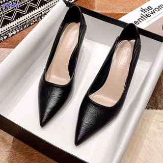 Francés pequeños tacones altos mujeres s 2020 nuevo otoño stiletto profesional puntiagudo del dedo del pie único zapatos negro zapatos de trabajo mocasines (5)