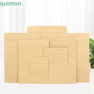 Quinton bolsa de papel de grado alimenticio resellable bolsa de papel Kraft bolsa de almacenamiento