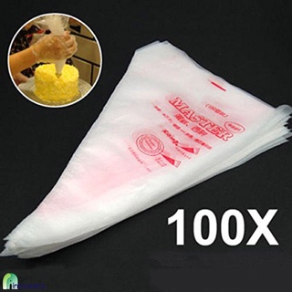 【instock】 100Pcs Disposable Cream Pastry Cake Icing Piping Decorating Bag Baking Tool /cl