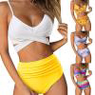 Neiyiya❀ Sexy Women Bikini Print Bandage Two-piece Swimwear Swimsuit Beachwear Set SHEIN