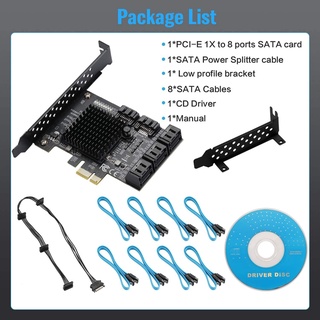 -tarjeta Sata PCIe 8 puertos, tarjeta PCIe SATA de 6Gbps, tarjeta de expansión del controlador PCIe a SATA, dispositivos SATA Upport 8