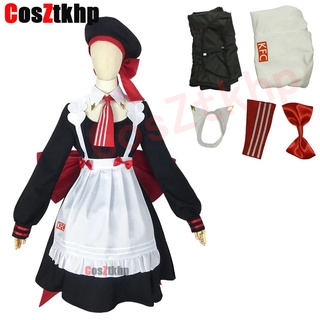Genshin-Disfraz de Cosplay de Impact Noelle para mujer traje de mucama para mujer traje de Lolita uniforme Jk con