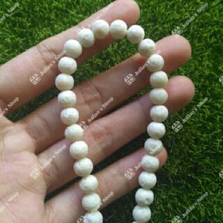6 mm Natural blanco Lavastone piedra de Lava perlas de piedra Natural