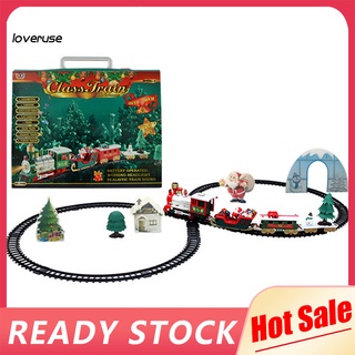 Lo_juego De juguete educativo Infantil con tren De santa claus navideña