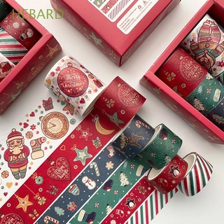 HEBARD 6 pcs/box Masking Tape Sticker Label Adhesive Tape Christmas Tape Set Gift DIY Scrapbooking Creative Office Supplies Tape Sticker Handbook Decor Decorative Tape