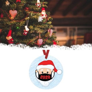 Santa Claus árbol de navidad colgante adornos para el hogar tablero redondo Santa Claus