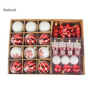 Redbuild práctico adornos navideños decorativos bolas de purpurina suministros de fiesta de larga duración para el hogar (2)