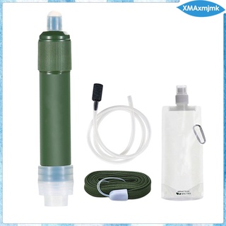 filtro de agua de supervivencia al aire libre purificador de paja sistema de filtración camping