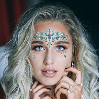 1heet Joyas De La Cara Diamantes De Imitación Cristal Pegatina Ge @ Mas Belleza Cuerpo Purpurina Tatuaje Arte Ceja Joyería