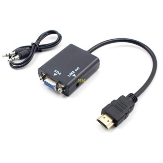 btsg Macho A Hembra Cable Convertidor HDMI Compatible VGA 3.5 Mm Audio Jack Adaptador 1080p Para PC Portátil Tablet