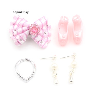 Dopinkmay Mini Pendientes Collar Zapatos Joyería Para Barbie Muñeca Accesorio Niños Regalo Juguetes CL