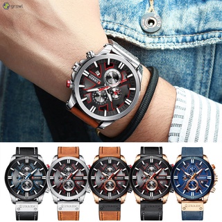 [GRO] CURREN 8346 Men Watch Waterproof Quartz Strap Watch Multifunction Chronograph Wristwatch Male Sports Watch (1)
