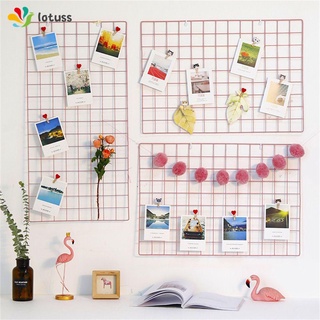 [lotuss] Ins Iron Grid Photo Wall Multifunction Wall Palette Photo Display Decoration