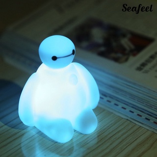 Seafeel. Luz de noche LED de dibujos animados, Baymax, cambio de color, para niños dormitorio lámpara regalo