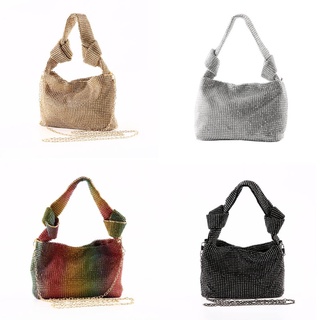LU Shiny Rhinestone Women Tote Handbag Shoulder Bag Fashion Handle Satchel Purse Messenger Bag Casual Daily Wear