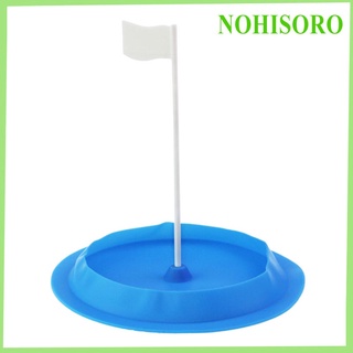 [nohisoro] Silicón Golf Putting Cup Hole con bandera interior al aire libre Putt entrenamiento ayudas 16cm/6.3inch portátil All Direction Putt