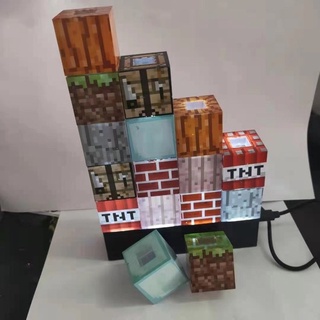 Nuevo producto~Minecraft Paladone Block Building Light DIY juguete mercancía regalo recuerdo skmwk (5)