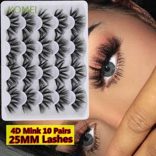 Komei Skonhed 10 Pares De herramientas De maquillaje Para ojos/efecto multicapa/extensión De pestañas postizas