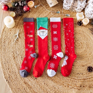 Otoño e invierno niños navidad caliente zapatilla calcetines niños navidad media regalo