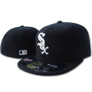 11.11 BIG SHOPEE Sox Chicago MLB Sombrero New Era Béisbol 59fifty Negro Blanco Bordado Importación A0ru
