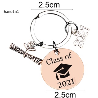YSK_Keychain Circle Wear Resistant Stainless Steel 2021 Graduation Key Holder for Gift (5)