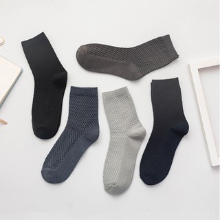 calcetines sin olor de fibra de bambú para hombre/calcetines casuales deportivos de negocios/calcetines transpirables de moda