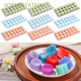SCIENTISTATION Bar Silicone Ice Tray Freezer Cube Mold Ice Lattice Mould Reusable Cream With Lids Plastic Ice Maker Square Shape Heart Silicone Mold/Multicolor
