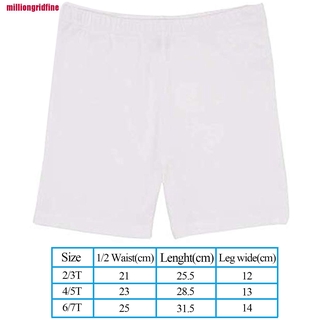 [mifineBR] paquete de 6 pantalones cortos de algodón bajo falda corta para niñas (3 negro+3 blanco)