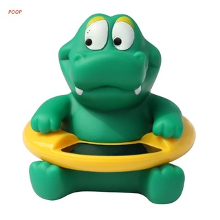 Poop bebé bañera de agua probador de temperatura atraer la atención cocodrilo verde termómetro de agua flotante juguete