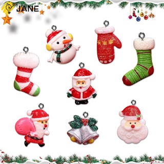 CHARMS Jane 10 pzs nuevos pendientes de navidad colgantes DIY decoración navideña adornos de navidad esmalte encantos
