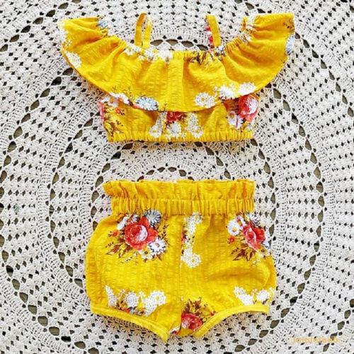 alm-2019 niño niños niñas royal floral correa tops pantalones cortos conjunto de ropa (2)