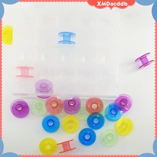 25 bobinas de bobinas con estuche de plstico colorido para mquina de coser