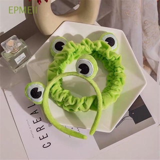 EPMEII Hair Accessories Makeup Headband Cute Washing Face Hairband Skincare Hair Band Coral Fleece Elastic Women Girls Wide-brimmed Funny Frog (1)